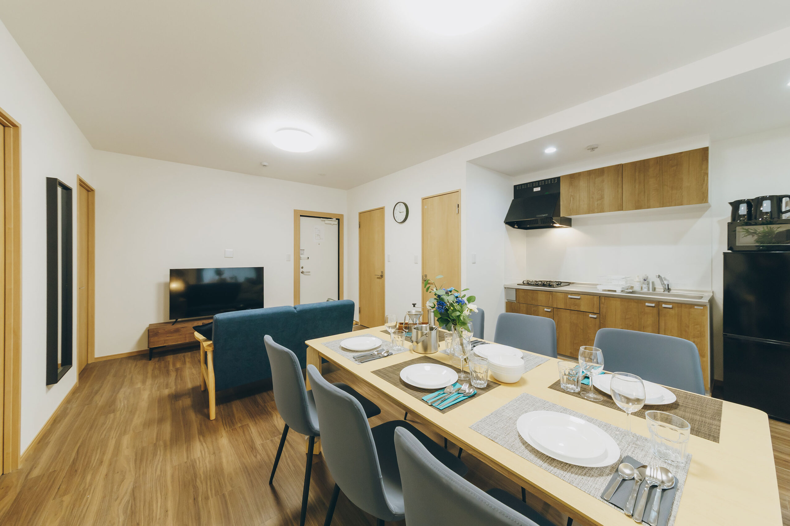 ゆったりと食事ができるダイニング