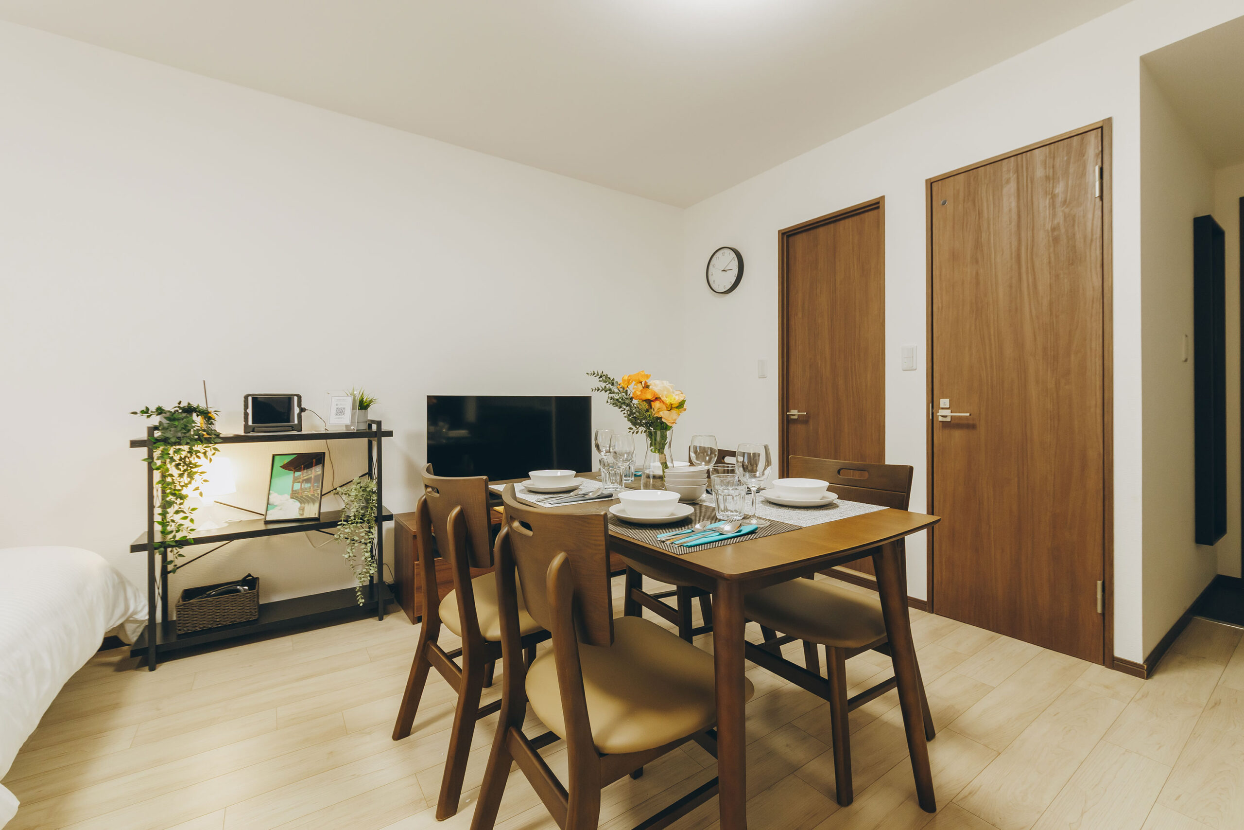 ゆったりと食事ができるダイニング